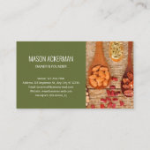 ナッツビーンズのヘルシーフードの名刺/オリーブBG 名刺 (裏面)