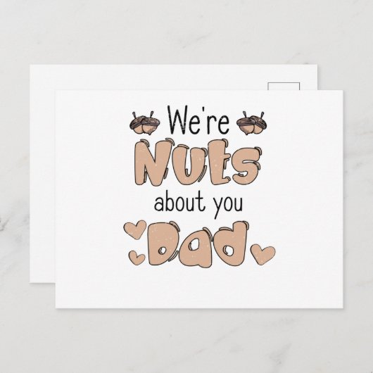 ナッツファーザーズパパファーザーラブメンズデイナッツパパ ポストカード (正面/裏面)