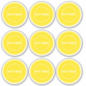 ナッツフリーのアレルギー安全な料理 シール (正面)