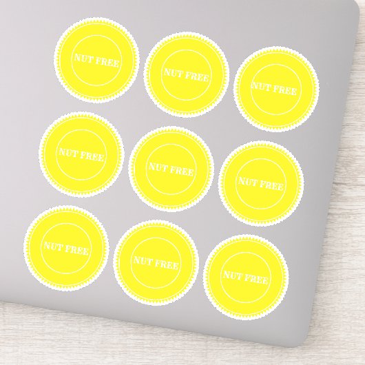 ナッツフリーのアレルギー安全な料理 シール (詳細)
