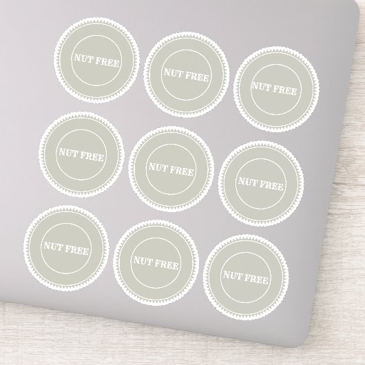 ナッツフリーのアレルギー安全な料理 シール (詳細)