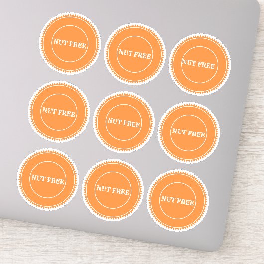 ナッツフリーのアレルギー安全な料理 シール (詳細)