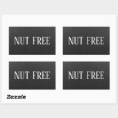 ナッツフリーのアレルギー安全な料理 長方形シール (シート)