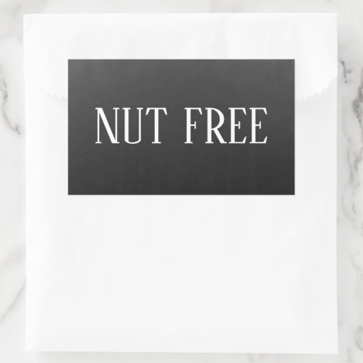 ナッツフリーのアレルギー安全な料理 長方形シール (バッグ)