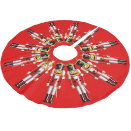 ナッツ味のくるみ割りの軍隊 ブラッシュドポリエステルツリースカート