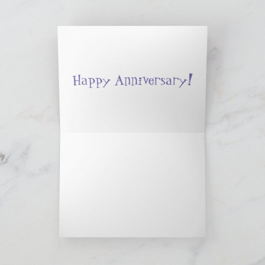 ナッツ味のユーモアの結婚記念日の漫画のリス カード (内部)