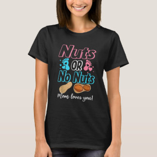 ナッツ派?ナッツじゃない派?ママが大好きベビー性別お披露目 Tシャツ