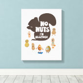 ナッツ無しアレルギー性落花生アレルギー認識度 キャンバスプリント (インサイチュ (ウッドフロア))