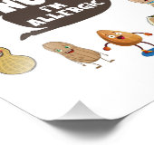 ナッツ無しアレルギー性落花生アレルギー認識度 フォトプリント            (角)