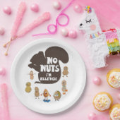 ナッツ無しアレルギー性落花生アレルギー認識度 ペーパープレート (パーティー)