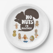ナッツ無しアレルギー性落花生アレルギー認識度 ペーパープレート (正面)