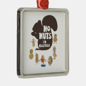 ナッツ無しアレルギー性落花生アレルギー認識度 メタルオーナメント (右)