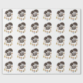 ナッツ無しアレルギー性落花生アレルギー認識度 ラッピングペーパー (フラット)