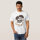 ナッツ無しアレルギー性落花生アレルギー認識度 Tシャツ (正面フル)