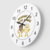 ナッツ類・卵アレルギー ラージ壁時計 (傾斜)