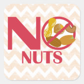 ナッツ食品アレルギー警告シールなし スクエアシール (正面)