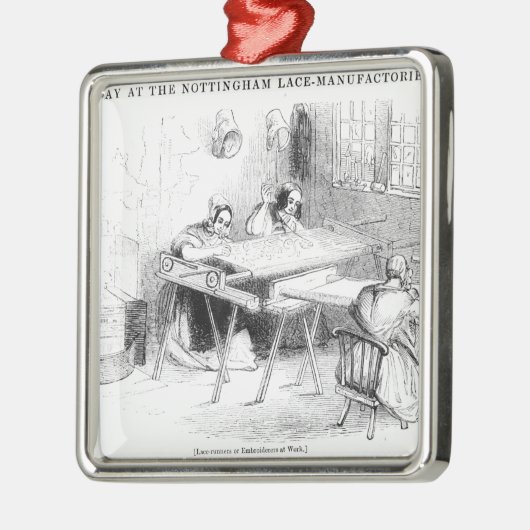 ナッティンガムのレースの製造業者の日 メタルオーナメント (左)