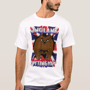 ナッティンガムイギリスのTシャツのイギリスのブルドッグ Tシャツ