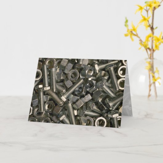 ナットとボルト カード (黄色い花)