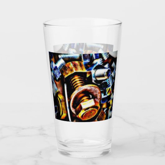 ナットとボルポップ・アートのトArt タンブラーグラス (正面)