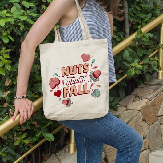 ナットについて秋 トートバッグ