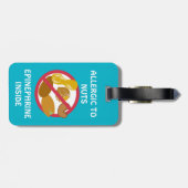 ナットのアレルギーのてんとう虫の医学警報 ラゲッジタグ (裏面横)