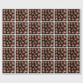 ナットのパターン ラッピングペーパー (フラット)