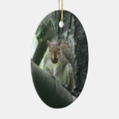 ナットの動物のオーナメントを持つかわいいリス セラミックオーナメント (右)