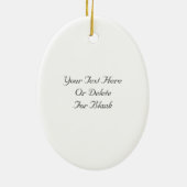 ナットの動物のオーナメントを持つかわいいリス セラミックオーナメント (裏面)