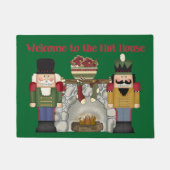 ナットの家のくるみ割り戸マットへようこそ ドアマット (正面)