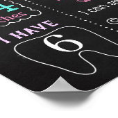 ナットの成長を行う誕生日パーティーchalkboard ポスター (角)