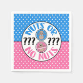 ナットまたはナットなしジェンダーがナプキンを明らかにする スタンダードカクテルナプキン (正面)