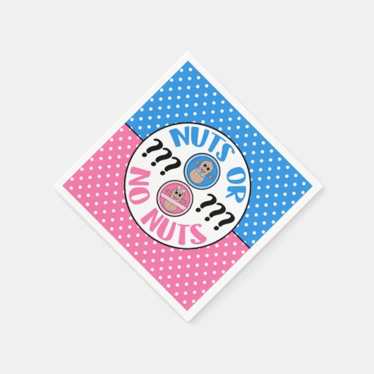 ナットまたはナットなしジェンダーがナプキンを明らかにする スタンダードカクテルナプキン (角)