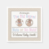 ナットまたはナットなしジェンダーが紙パーティーナプキンを明らかにする スタンダードカクテルナプキン (正面)