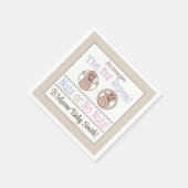 ナットまたはナットなしジェンダーが紙パーティーナプキンを明らかにする スタンダードカクテルナプキン (角)