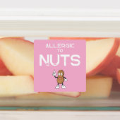 ナットアレルギカラフルー防水スクエアシール ラベル (貼付)