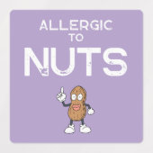 ナットアレルギカラフルー防水スクエアシール ラベル (デザイン2)
