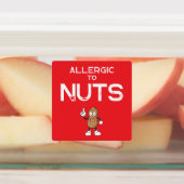 ナットアレルギカラフルー防水スクエアシール ラベル (貼付)