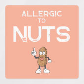 ナットアレルギカラフルー防水スクエアシール ラベル (デザイン1)