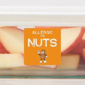 ナットアレルギカラフルー防水スクエアシール ラベル (貼付)