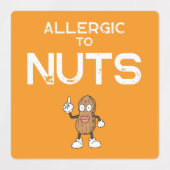 ナットアレルギカラフルー防水スクエアシール ラベル (デザイン1)