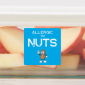 ナットアレルギカラフルー防水スクエアシール ラベル (貼付)