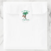 ナットアレルギー警告モンキー ラウンドシール (バッグ)