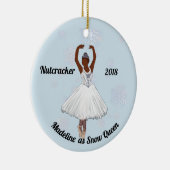 ナットクパーソナライズされたラッカーオーナメント-スノークイーン セラミックオーナメント (右)