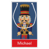 ナットクパーソナライズされたラッカー玩具青兵隊 スモールペーパーバッグ (裏面)