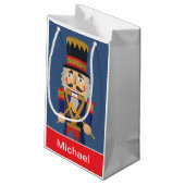 ナットクパーソナライズされたラッカー玩具青兵隊 スモールペーパーバッグ (裏面アングル)