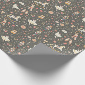 ナットクラッカースイートバレリナホースグレー ラッピングペーパー (角)