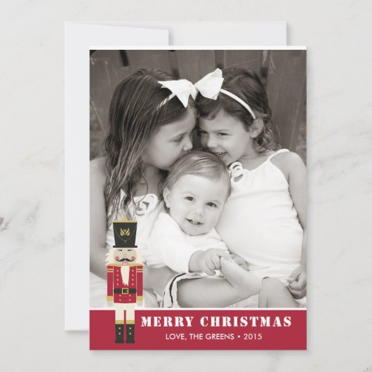 ナットクラッカーメリークリスマスホリデーフォトカード シーズンカード (正面)