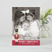 ナットクラッカーメリークリスマスホリデーフォトカード シーズンカード (スタンド正面)