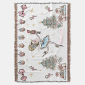 ナットクラッカー·クリスマス·バレエ団、赤ちゃんガール·ザ·ザ スローブランケット (正面縦)